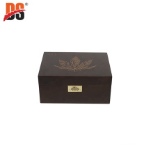 DS Hardware Code Lock Luxury High Grade Custom Carved Wooden Cigar Box